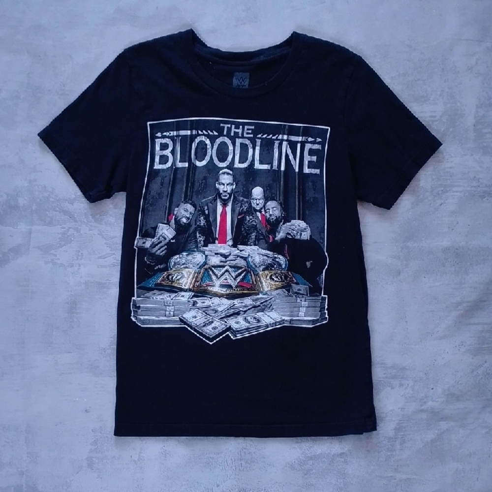 ☝️ WWE THE BLOODLINE ROMAN REIGNS JEY USO Paul Heyman T-Shirt ☝️